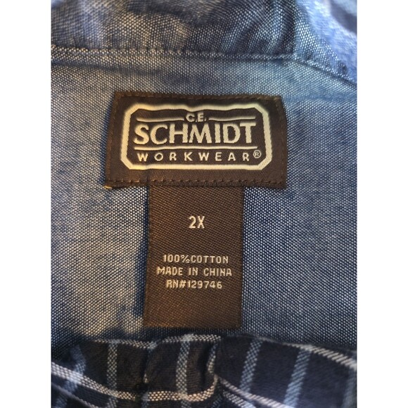 C.E. Schmidt Men's XL Workwear Long Sleeve Button Down Shirt - Picture 2 of 4